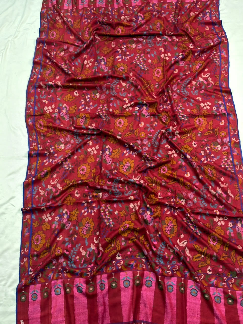 Wine Red Kani Jamawar