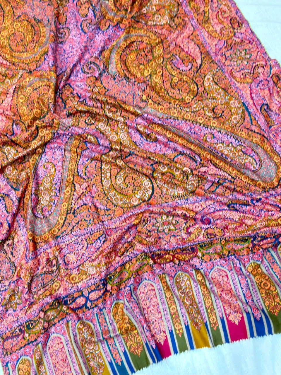 Sozni shawl craftsmanship in detail
