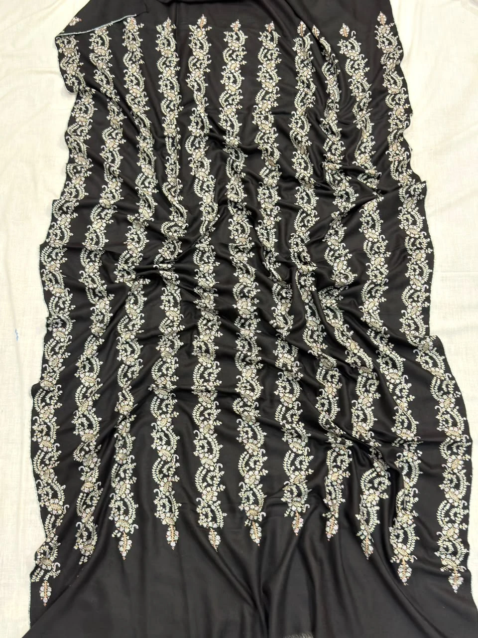 Tone Stripe Jamawar — Black Base
